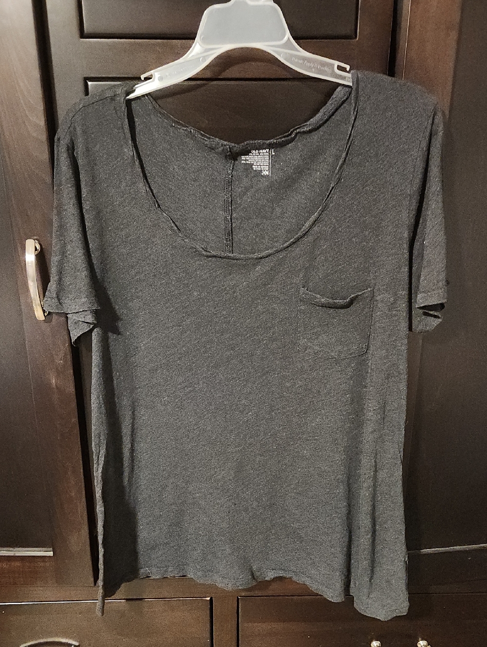 Old Navy Charcoal Gray Short-Sleeve Pocket Tee